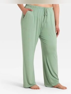 Auden Women's Sleepwear Cloud Knit Pant Green Size S